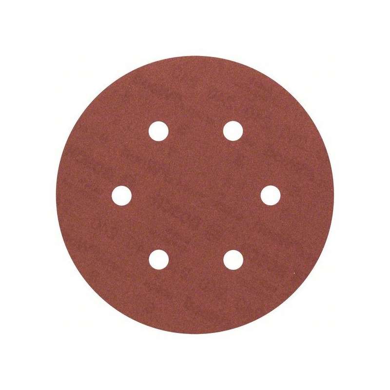 Hook & Loop abrasive disc 6 punched holes 150 mm grit 60, set of 10