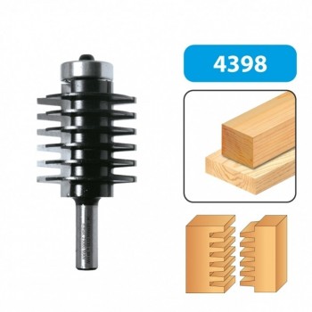 Finger joint router bit - Shank 8 mm