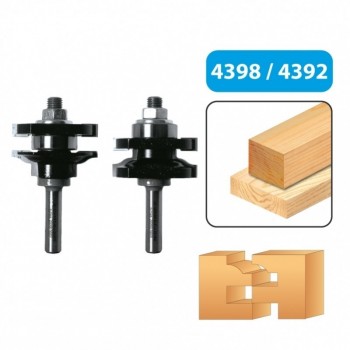 Rail & stile router bit set - Shank 8 mm