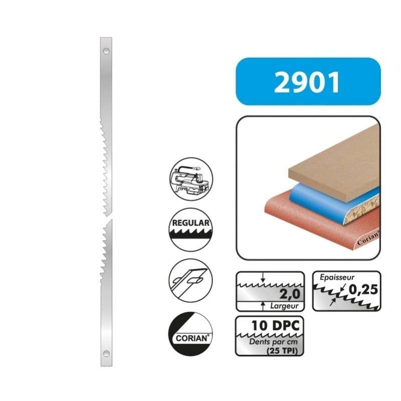 Saw blade scroll with ergot 127 mm - thickness 0.25 - set of 12