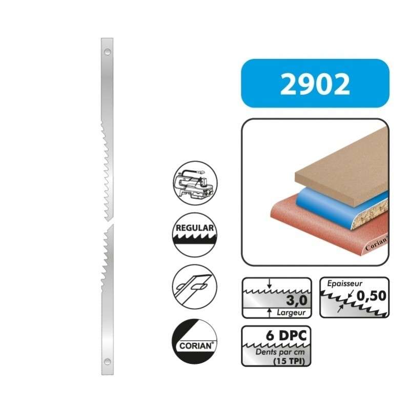 Saw blade scroll with ergot 127 mm - thickness 0.5 - set of 12