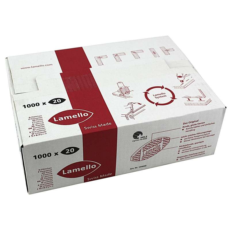 Carton de 1000 lamello n° 0 : dimensions 47x15x4 mm (lamello)