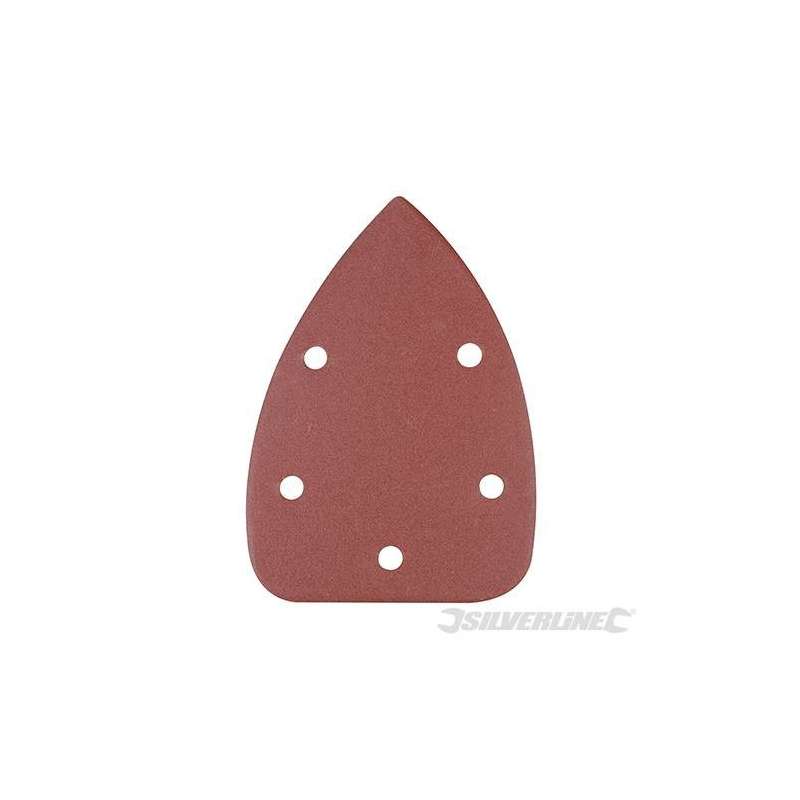 Abrasiva triangolare a fissaggio strappo 140 mm grano diversi - 10 pezzi