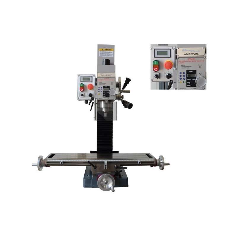 Drilling and milling machine Metalprofi WMD25VBL with digital display - 750W