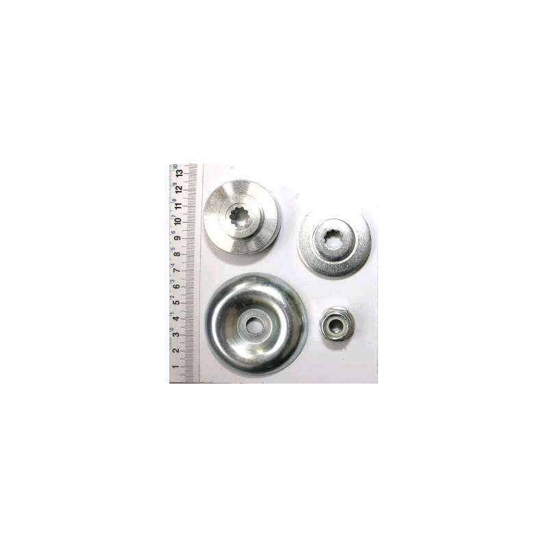 Nut and flange set reference 3904801053 for 4 in 1 garden tool and Scheppach and Woodster brush cutter Nut and flange set reference 3904801053 for 4 in 1 garden tool and Scheppach and Woodster brush cutter