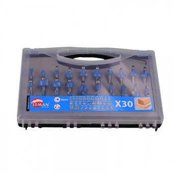 30 pieces router bit sets - Shank 8 mm