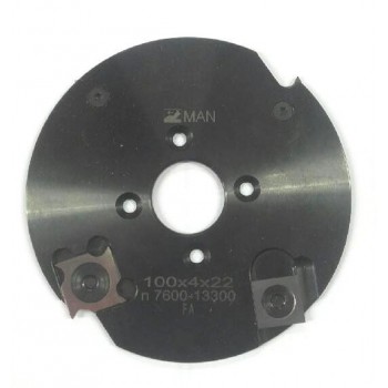 Grooving cutter dia 100 mm with 4 or 8 cuts