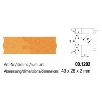 Double profils et contre-profils avec porte-outils à rainer avec plaquettes  reversibles type MAN