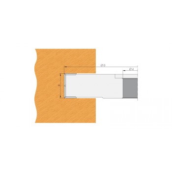 Porte-outils à tenonner fixe Ø100 épaisseur 25 mm pour toupie arbre de 30 mm