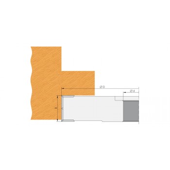 Wendeplatten-Falzmesserkopf Ø100 mm dicke 25 mm