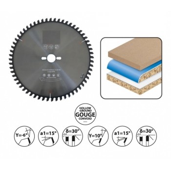 Hartmetal Format-Kreissägeblätter 220 mm - 42 Hohlzahn Dachflach