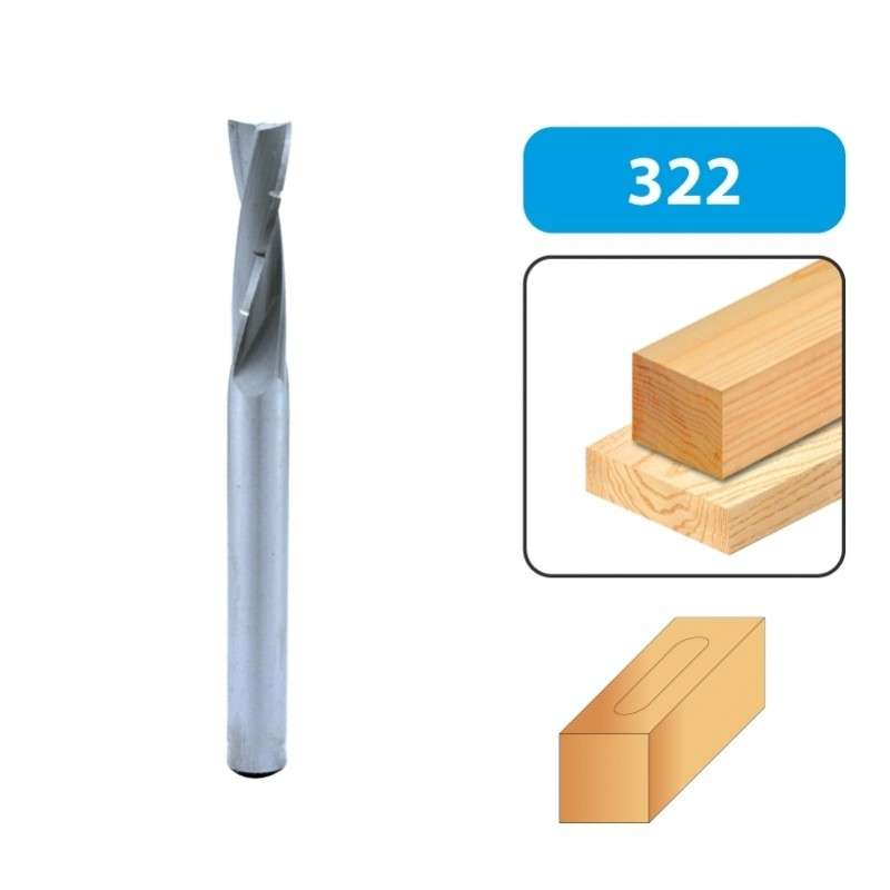 ENT 45240 Mèches à mortaiser hélicoïdale gauche, acier à outils, Diamètre  (D) 6 mm, NL 36 mm, GL 120 mm, gauche, S 13 mm