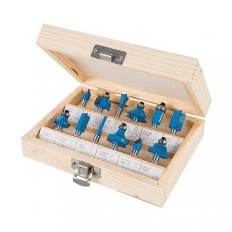 Fraises de défonceuse queue 6 mm en coffret de 12 profils !