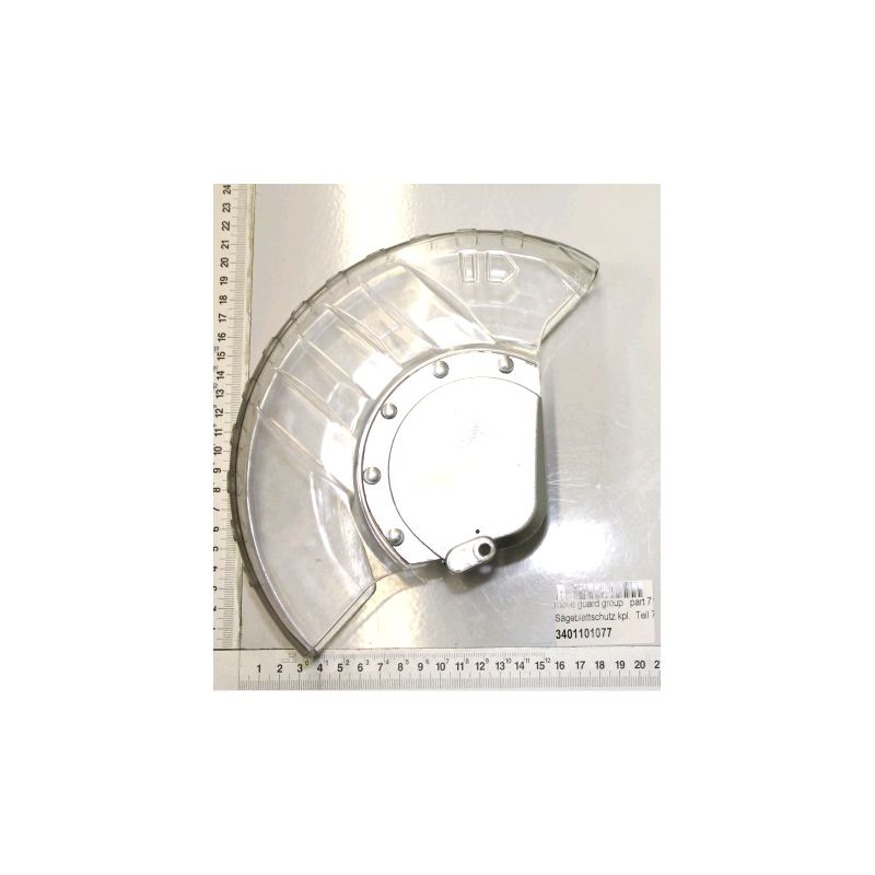 Blade guard and lever for radial miter saw Probois Machinoutils