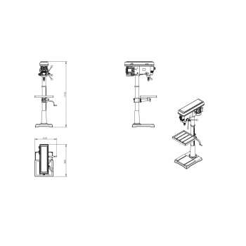 Perceuse à colonne d'établi Metalprofi PC4132