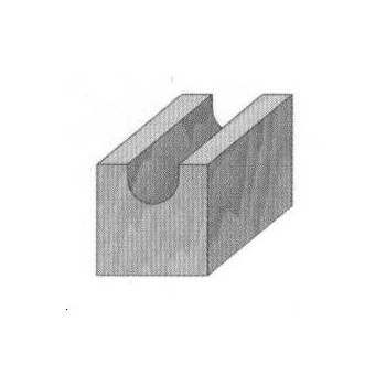Round nose router bit radius 8 mm - Shank 12 mm