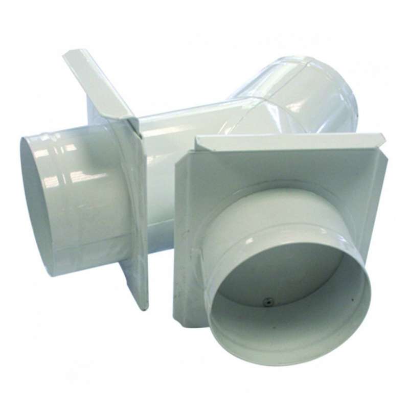 Dust Extraction Fitting 150 mm with Blast Gate + 2 outputs 100 mm