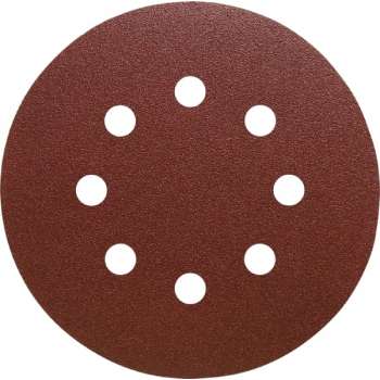 Disque abrasif velcro 8 trous 150 mm Grain 40 - Qualité Pro (50 pièces) !