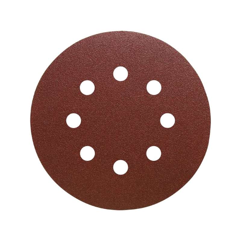 Disque abrasif velcro 8 trous 150 mm Grain 40 - Qualité Pro (50 pièces) !