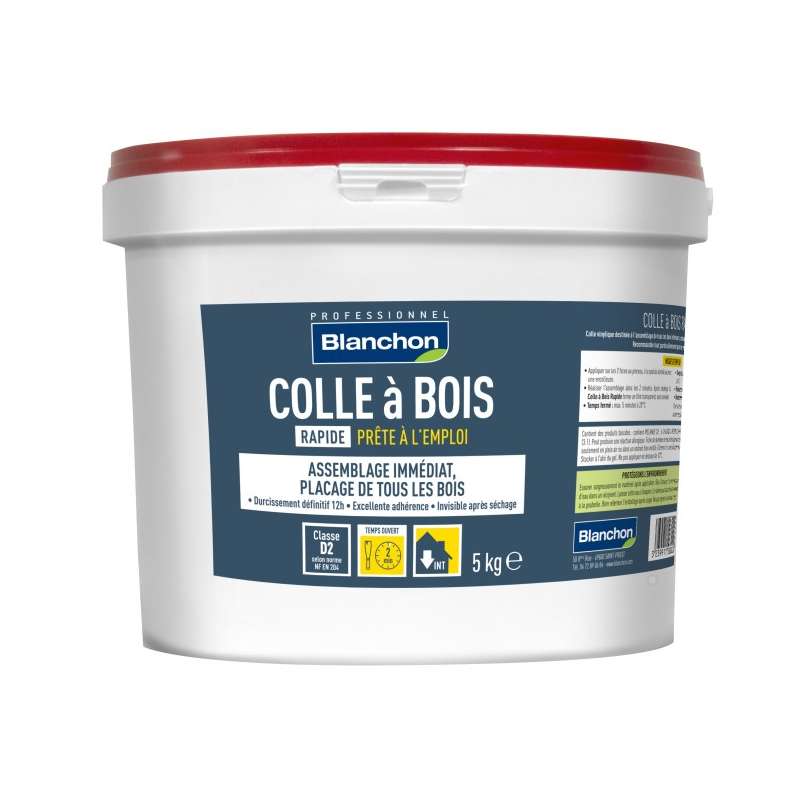 Colle à bois blanche rapide - Pot 5 KG