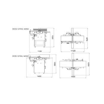 Piallatrice a spessore Holzprofi Maker DR310 albero elicoidale, prolunga, carrello, lubrificante, chiave dinamometrica