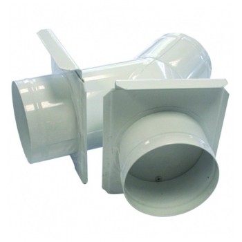 Dust Extraction Fitting 100 mm with Blast Gate + 2 outputs 100 mm