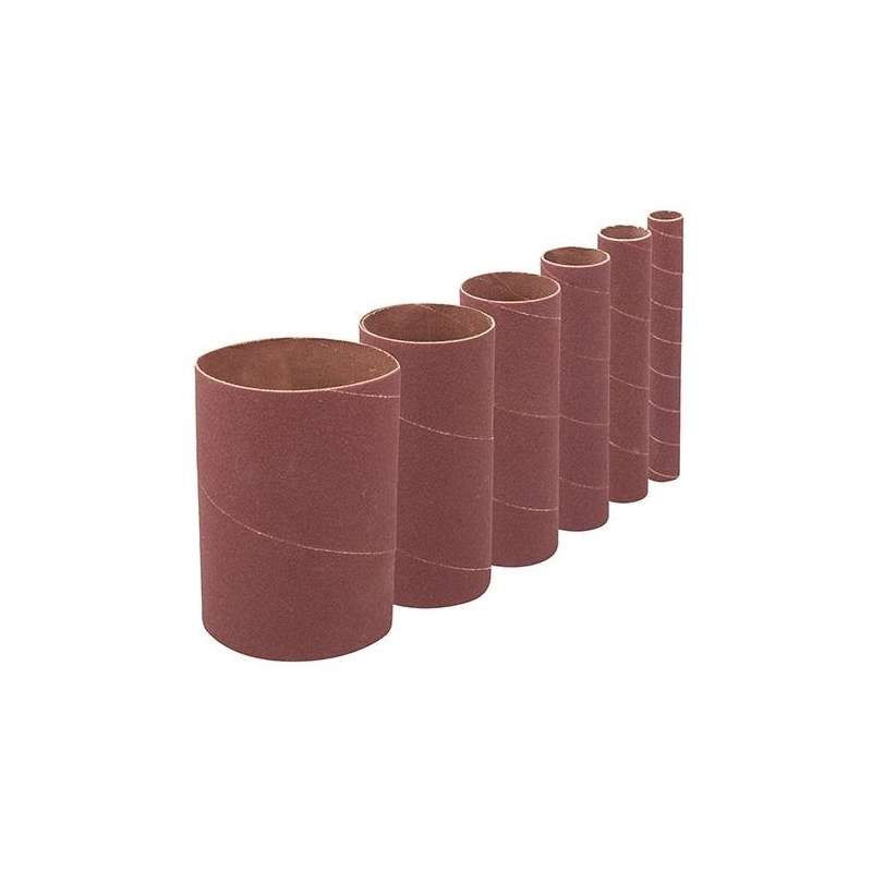 Bobbin Sleeves height 114 mm grit 240 for oscillating sander - Set of 6 diameters