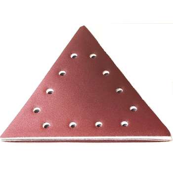 Abrasif triangulaire velcro grain 80 pour ponceuse à plâtre Scheppach DS200 - Lot de 10