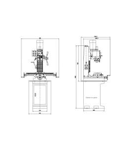 Fresatrice per metalli Metalprofi ZX32G-DRO con display a 3 assi e avanzamento automatico