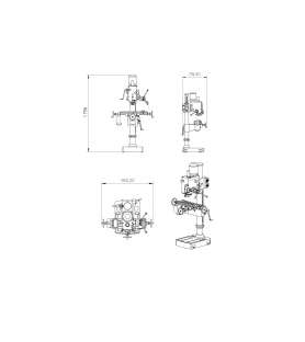 Metal column drilling machine Metalprofi ZX40H-DIGI