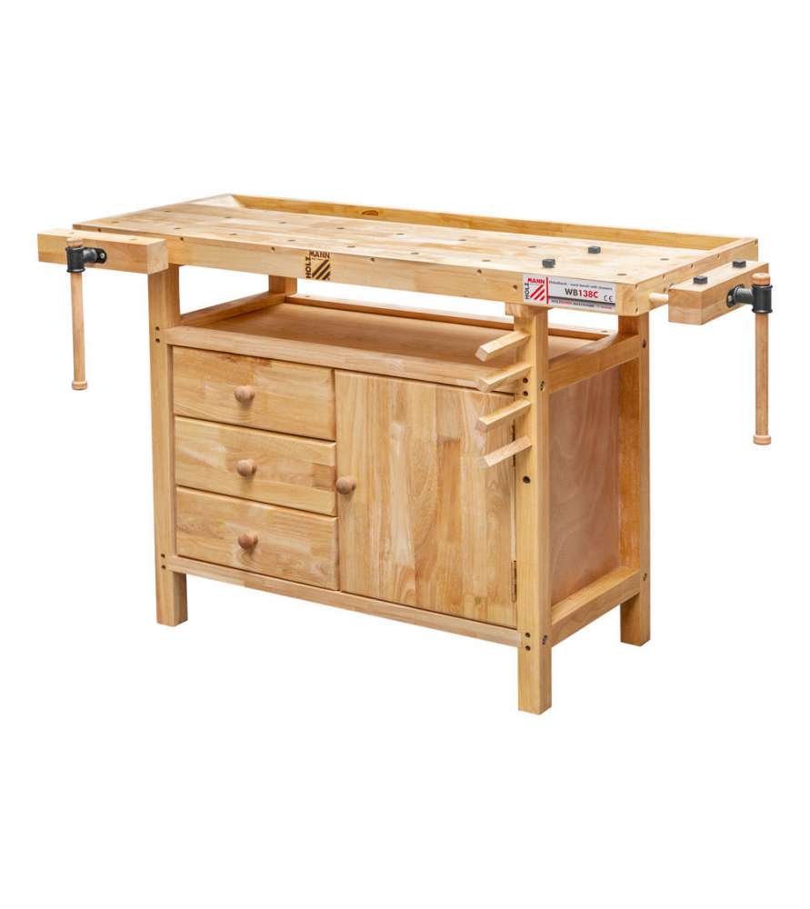 Carpenter's workbench 1380 mm in rubberwood Holzmann WB138C