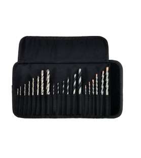 Soft case with assorted SP drill bits, 20 pieces
