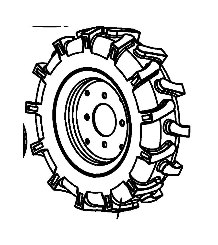 Neumático recto para mini dumper Scheppach DP3000 y DP3100