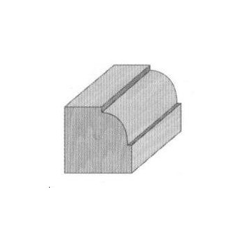 Fraise de défonceuse carbure profils 1/4 rond guide à billes