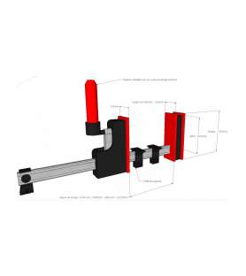 Pressa parallela con impugnatura girevole 600 x 95 mm Holzprofi ZU-PJH60R