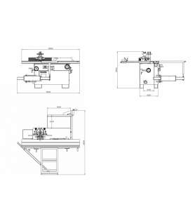 Sega toupie Holzprofi Maker TS315I carro 2000 mm - 230V