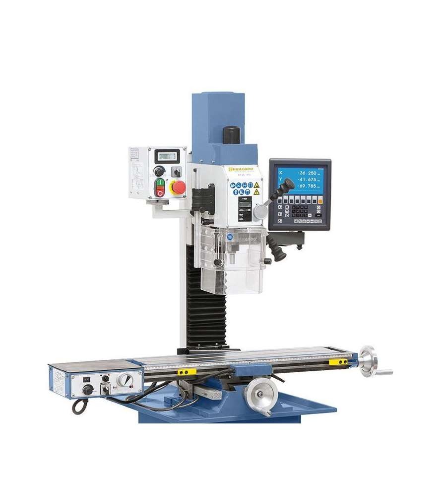 Drilling and milling Bernardo KF25Pro with power feed and 3-axis digital readout