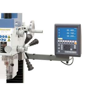 Drilling and milling Bernardo KF25Pro with power feed and 3-axis digital readout