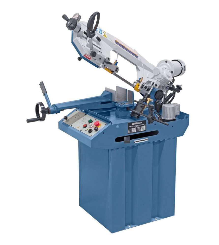 Scie à Ruban 1200 W Pour Métal Et Bois - Lame 185 Mm, 5200 Tr/min - Coupe Jusqu'à 50 Mm, Angle Réglable 0-45° - 7