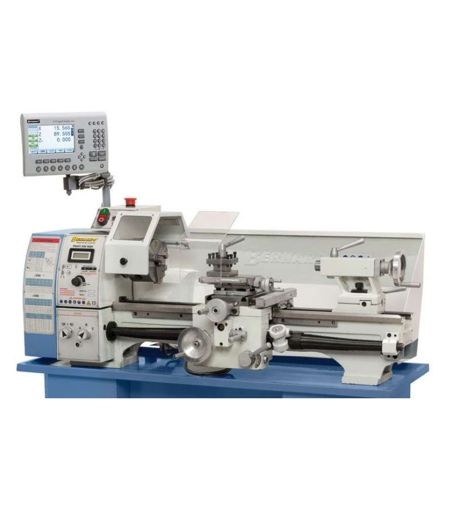 Torno para metal Bernardo Profi 550 WQV con indicador digital de 2 ejes