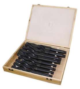 HSS drill bits for MT3/MT4 drill from 24 to 44 mm (box of 8 pieces)