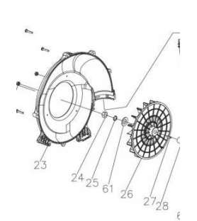 Turbina a ventola per termoventilatore Scheppach LB5200BP e Woodster BLP52BP