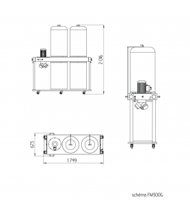 Aspirapolvere per trucioli Holzprofi Maker FM300G