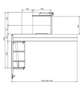 Sega circolare Holzprofi FP300-2500L - Carrello 2500 mm