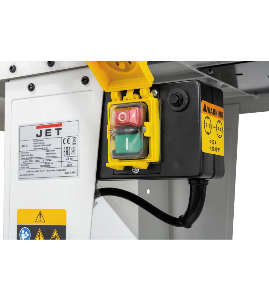 Router table JET JRT2 for plunge router Probois Machinoutils