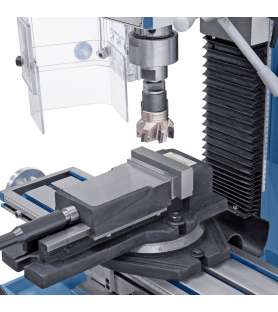 Metal drilling milling machine Bernardo KF28Top with feed and 3-axis digital display