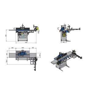 4-Gang-Fräsmaschine mit fester Welle Holzprofi TO1004