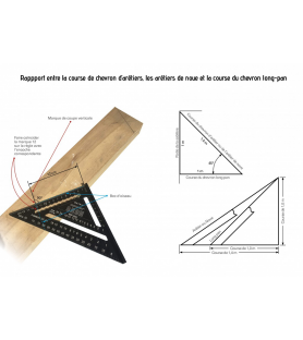 Équerre de charpentier en aluminium 300mm Holzprofi ZU-EDC-300