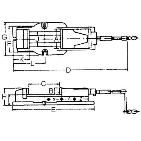 Extra Large Vice Extra-large machine vise FJ 125 - Probois Machinoutilss