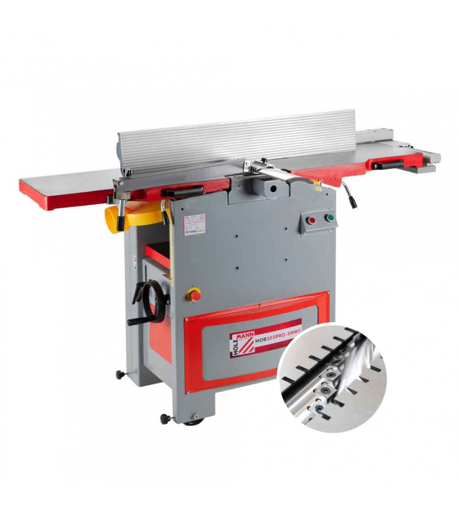 Dégauchisseuse raboteuse Holzmann HOB305PROSMW2 avec arbre hélicoïdal - 400V